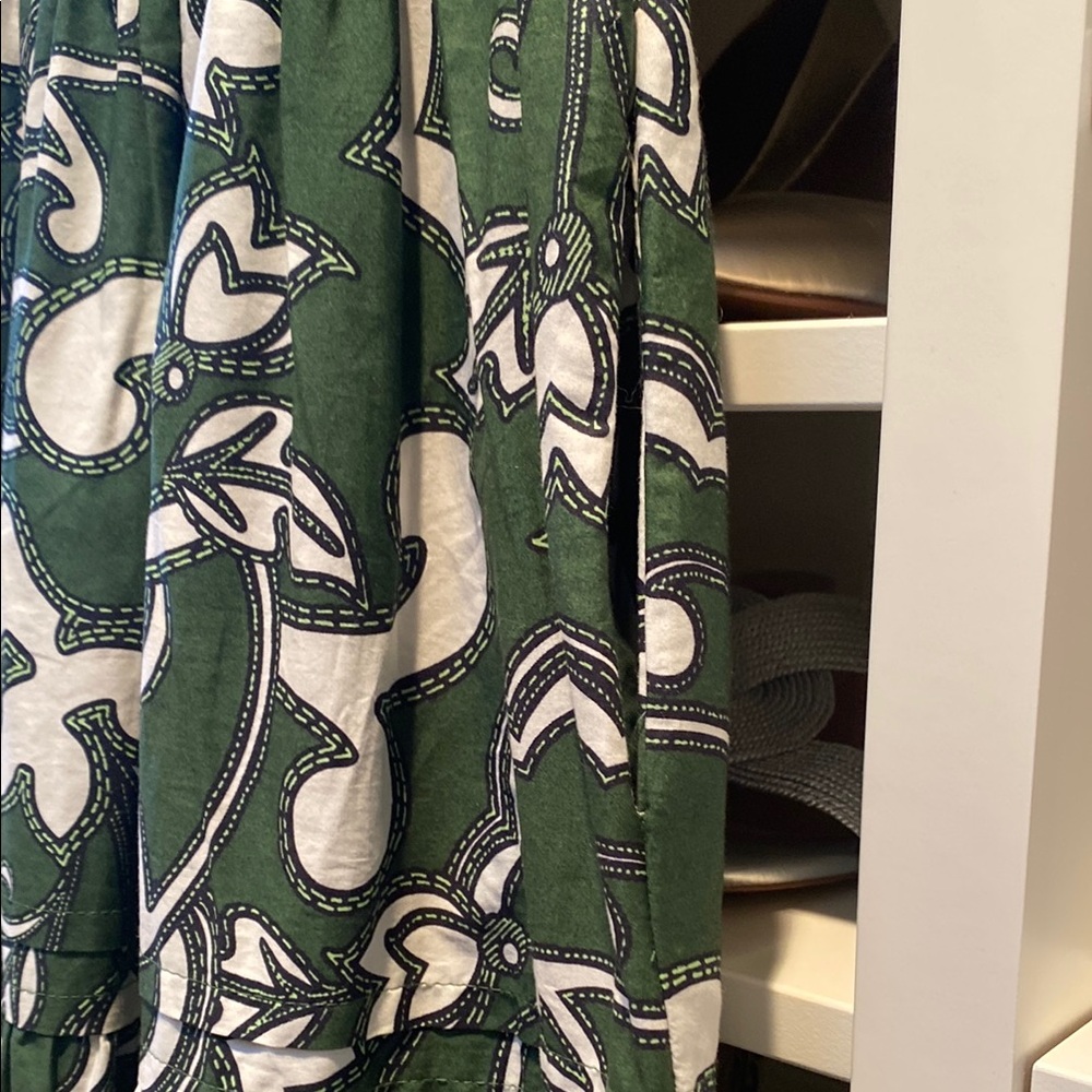 Anthropologie Green and White Maxi Sundress Casual Resort Wear!  New!! - Picture 6 of 8